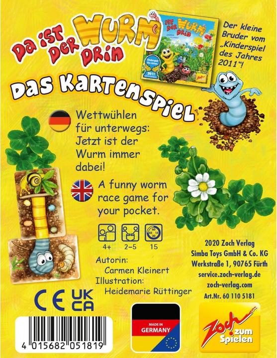 Actual product image There is the worm in it - The card game (German)