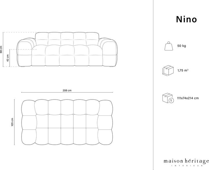 Actual product image Maison Heritage Nino (2 person sofa, 3-seater, 4-seater)