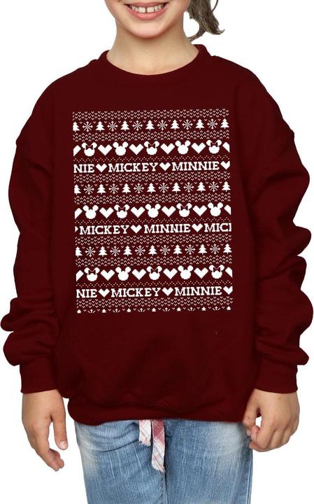 Immagine prodotto Disney Mickey And Minnie Christmas Fair Isle Felpa Ragazze (152, 158)