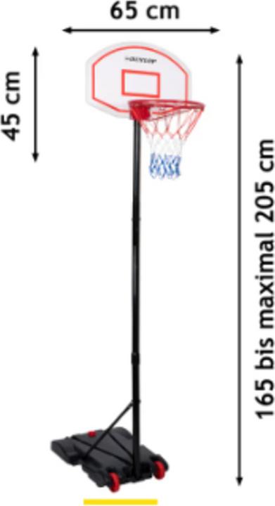 Image du produit Dunlop Panier de basket avec support, 165-205 cm