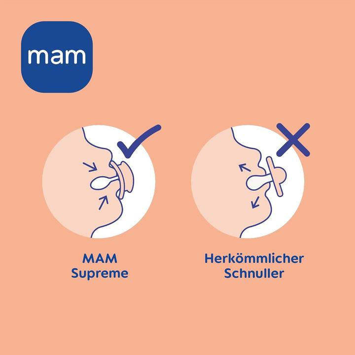 Actual product image MAM Supreme Night silicone soother, 2 pieces, 0-6 (2 x, up to 6 M.)