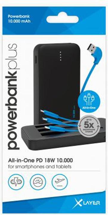 Image du produit Xlayer Powerbank Plus AllinOne (10000 mAh, 18 W, 37 Wh)