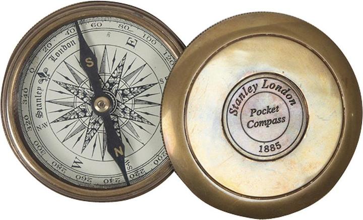 Actual product image Compass Antique in leather case