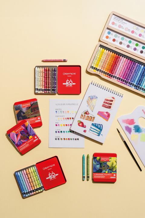 Immagine prodotto Caran d'Ache Neocolor II watersoluble Wax Special Edition in scatola di metallo (Multicolore, 10 x)