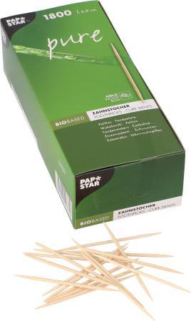 Image du produit Papstar Cure-dents Pure 1800 pièces, brun clair (1800 x)