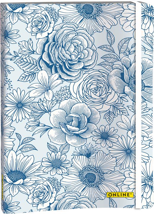 Image du produit Online Bullet Journal Blue Flowers A5 18022 120g, 72 feuilles dotted (A5, Quadrillé)