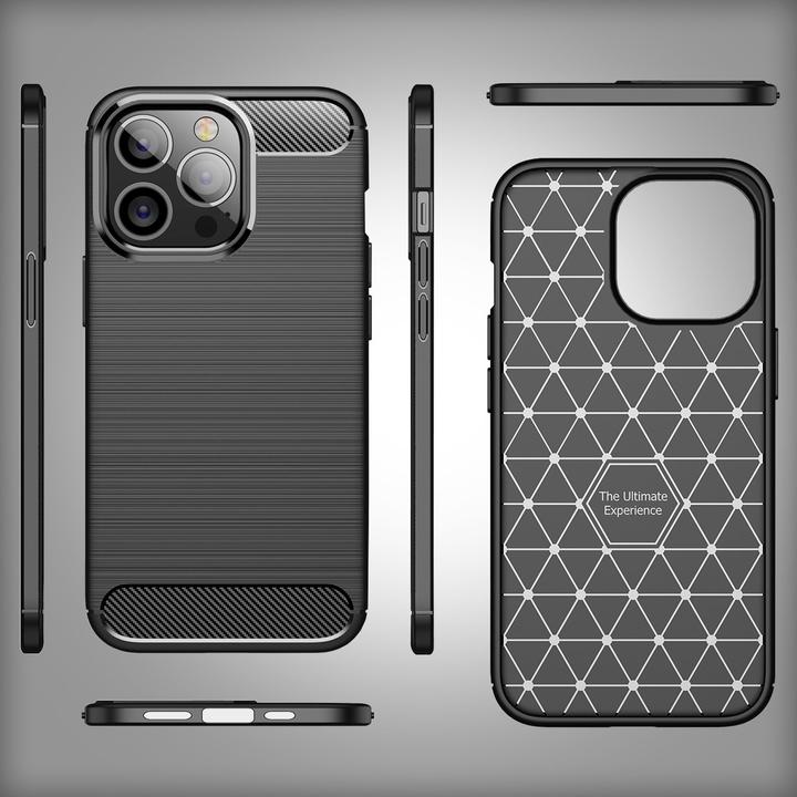 Actual product image Nalia Carbon look silicone cover (Apple iPhone 14 Pro Max)