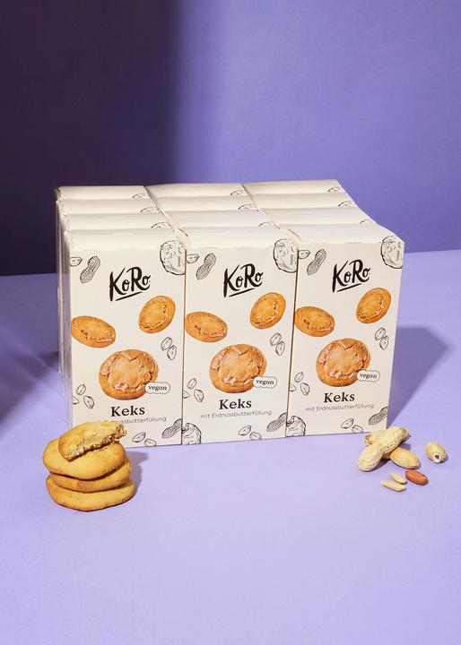 Produktbild KoRo Runde Kekse gefüllt mit Erdnussbuttercreme (12 Stk., 1800 g)
