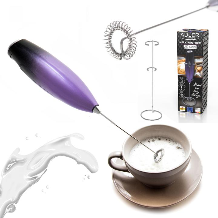 Actual product image Adler AD 4499 Milk frother with a stand, Black/Purple