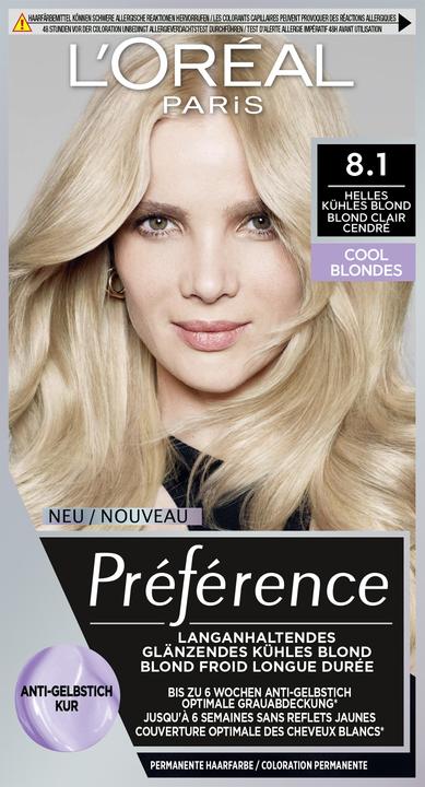L'Oréal Paris Preference Cool Blondes (Blond clair cendré, Helles kühles Blond)
