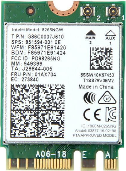 Productafbeelding Dell Draadloze kaart M.2 INTEL8265 WW