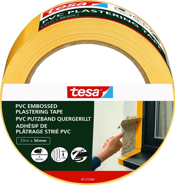 Actual product image tesa PVC plaster tape cross-grooved (50 mm)