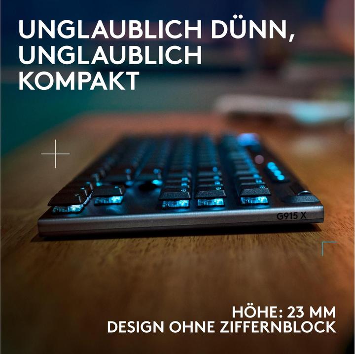 Produktbild Logitech G G915 X Lightspeed TKL (CH, Kabellos, Kabelgebunden)