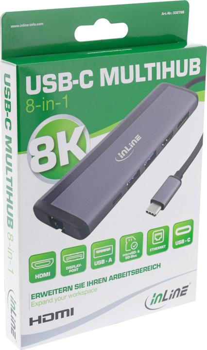 Image du produit InLine Multihub USB-C 8 en 1 (USB-C, 5 Ports)