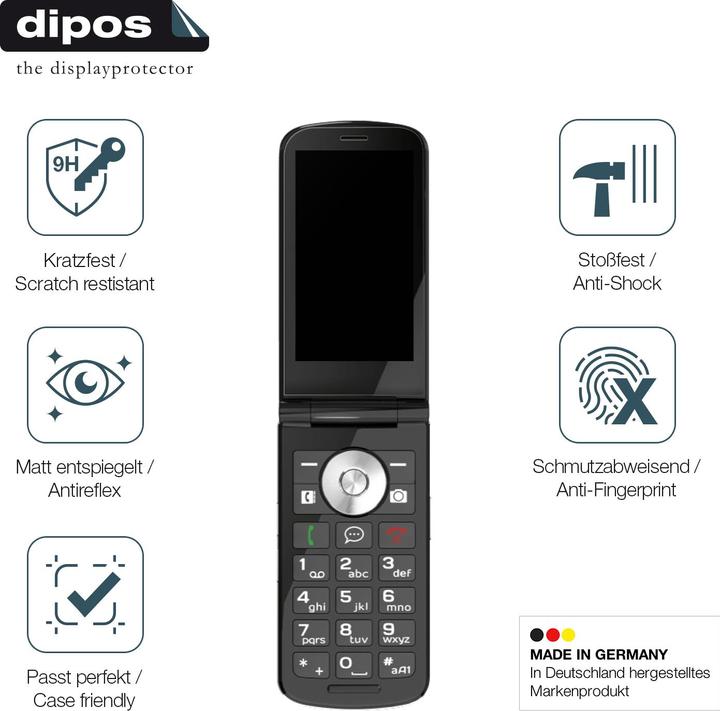 Produktbild Dipos Anti-Shock Displayschutz Matt 9H (1 Stück, Emporia TouchSmart)