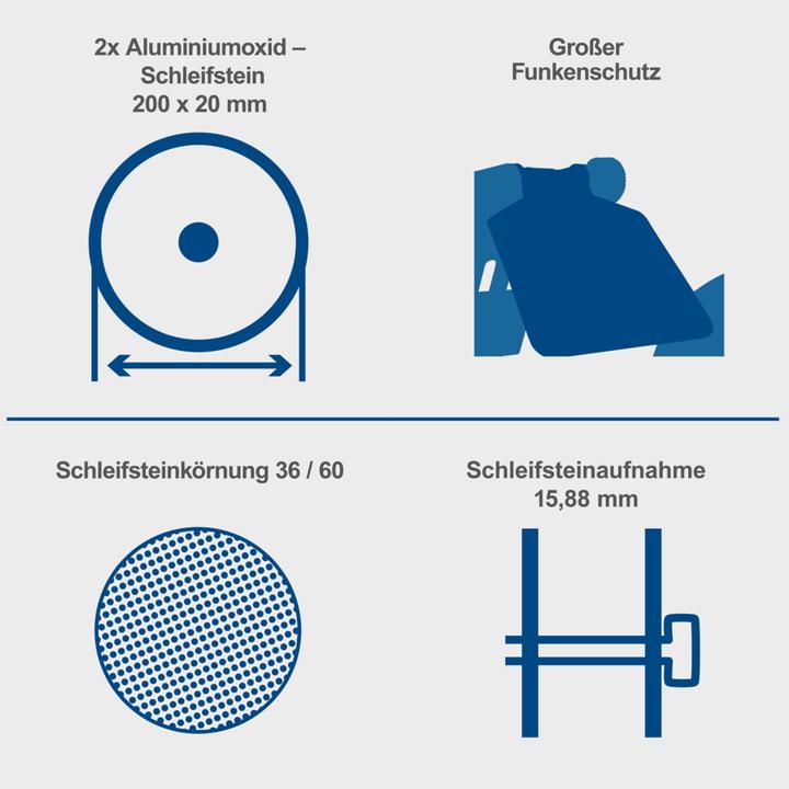 Produktbild Scheppach Doppelschleifer SM200L (Doppelschleifer, 500 W)