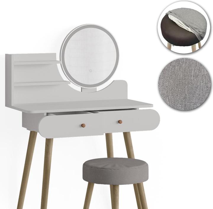 Image du produit Vicco Edda avec tabouret et éclairage (80 x 40 x 121 cm)