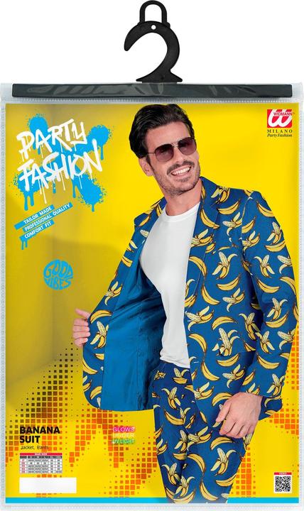 Produktbild Widmann Party Fashion Anzug mit Neon Bananen Muster Jackett & Hose (XL)