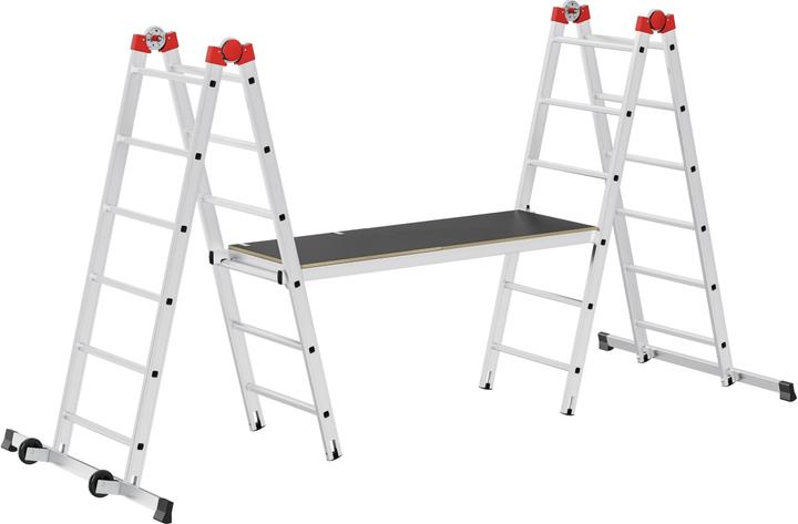 Immagine prodotto Hailo G60, ponteggio multifunzionale in alluminio, 2 x 12 (Scaletta multiuso, 136 cm)