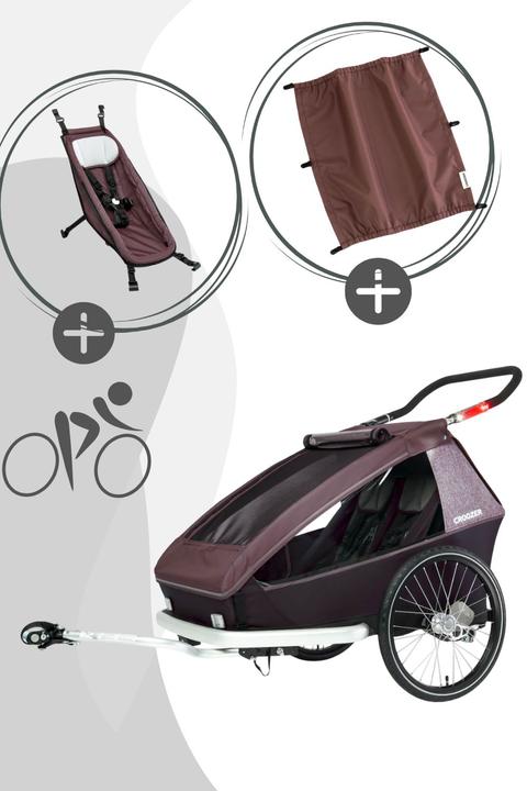 Croozer Kid Vaaya 2 Baby Bundle - Colour: Blossom Red