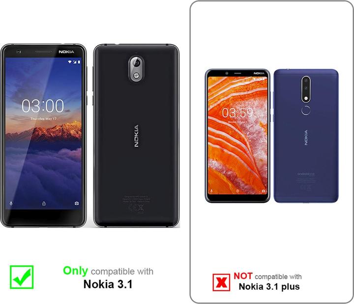 Actual product image Cadorabo Full screen display protection glass (1 Piece, Nokia 3.1)