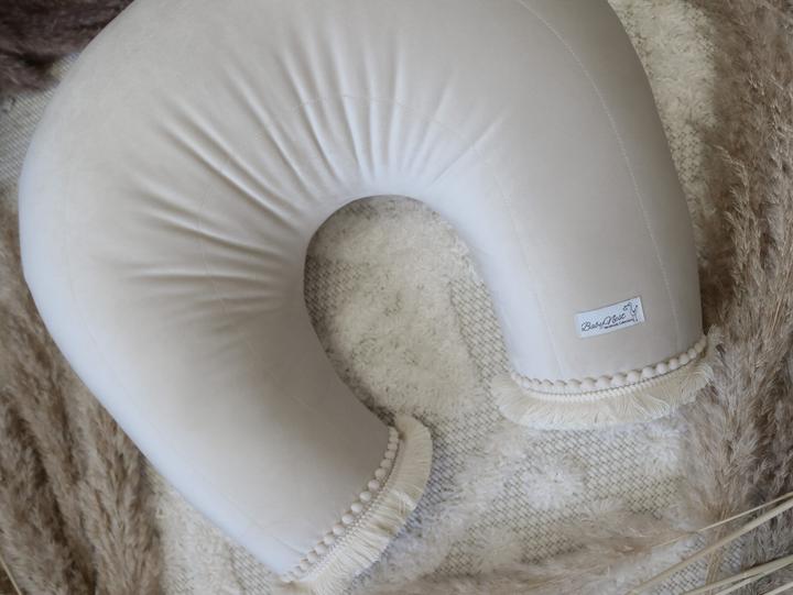 Immagine prodotto Baby-Nest Cuscino per allattamento in velluto boho beige (55 cm)