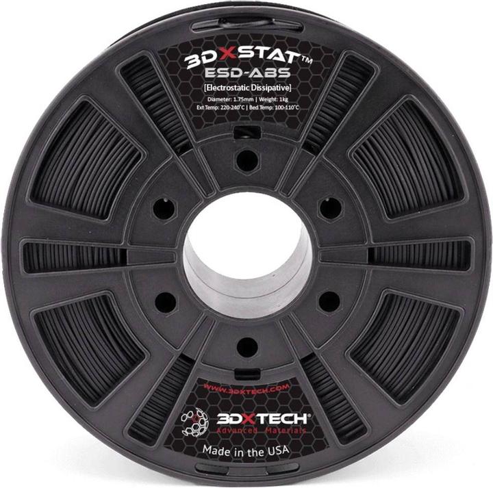 Image du produit 3D Xtech ABS2030750BK0 Filament 3DXSTAT Conductive ESD ABS 2.85 mm 750 g Noir (ABS, 2.85 mm, 750 g, Noir)