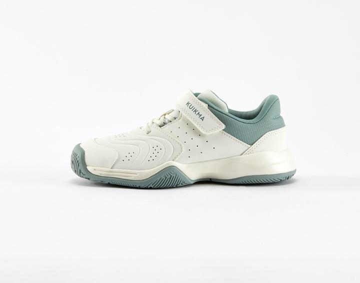 Actual product image Kuikma Kinder Tennisschuhe mit Klettverschluss - TS Strong Kd weiss (32)