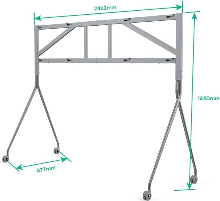 Produktbild Yealink Dual Rollständer zu Meetingboard 65 Grau