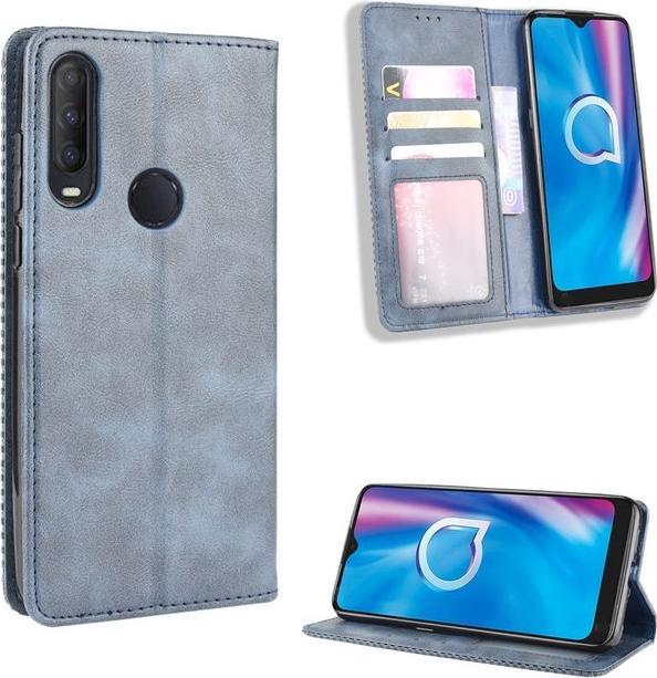 Produktbild MU Classic Retro Leder Bookcover Series (Alcatel 1S (2020), Alcatel 3X (2020))