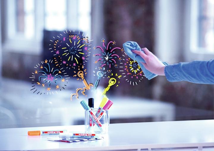 Actual product image Edding Felt-tip glass marker 95 (Yellow, 3 mm, 1 x)