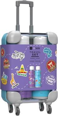 Produktbild Hiskin Set Travel Mini Suitcase Hand Soap 75Ml + Hand Cream 75Ml Purple