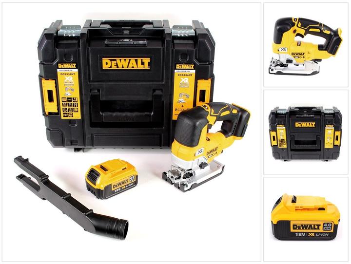 Actual product image DeWalt DCS 334 NT Battery Pendulum Jigsaw 18V Brushless + 1x Battery 4,0Ah + TSTAK - without charger