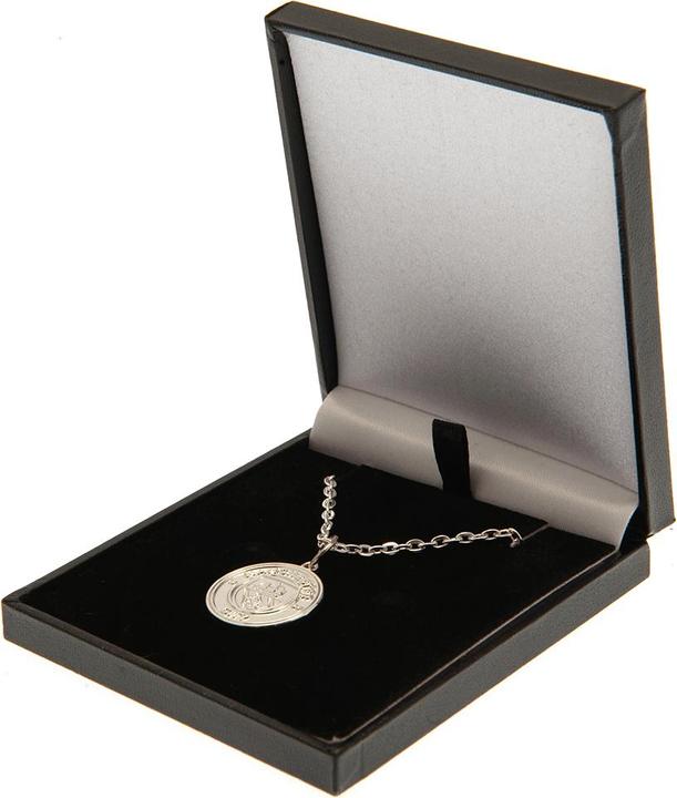 Produktbild Manchester City FC Silver Plated Crest Necklace & Pendant (100% synthetisches Material)