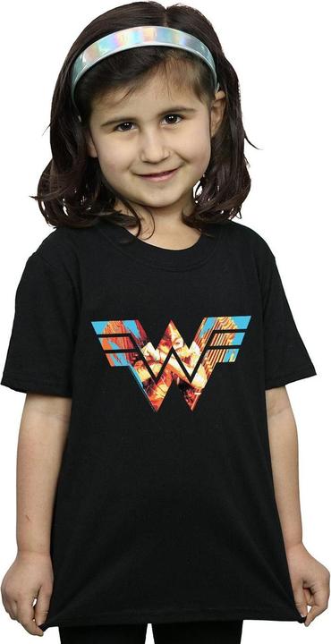 Actual product image Girls Wonder Woman 84 Symbol Crossed Arms Cotton T-Shirt (152, 158)