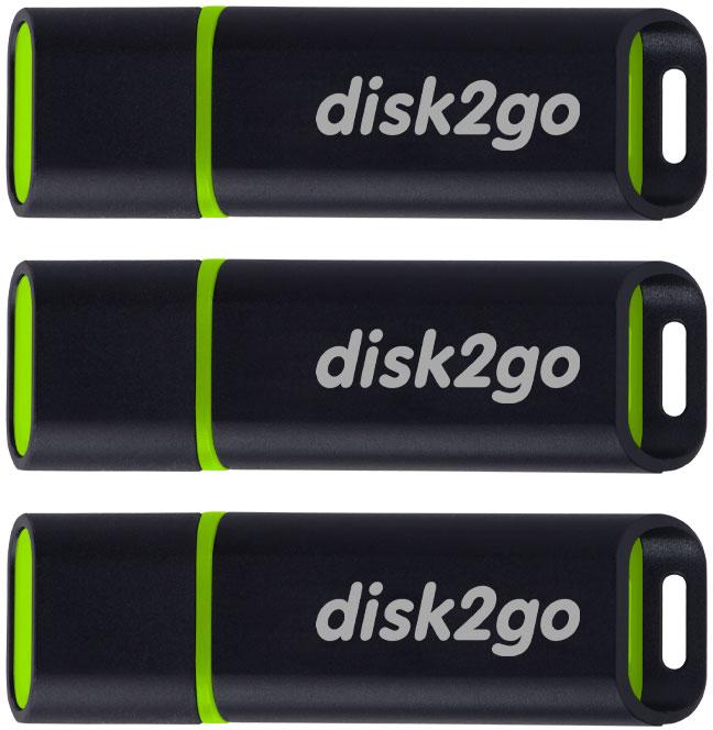 Image du produit Disk2go Passion 2.0 3-Pack (16 Go, USB-A, USB 2.0)
