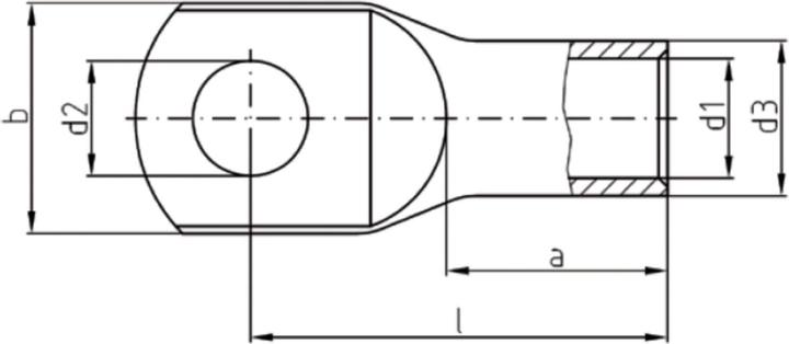 Produktbild Kalitec 10 Stück DR50-6 Press-Kabelschuh 50mm² M6 I Verbinder nach DIN 46235 I Made in Germany