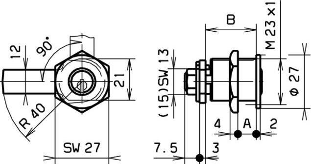 Actual product image Dormakaba KABA 8 screw-in cylinder 1031 with different ports / 5000