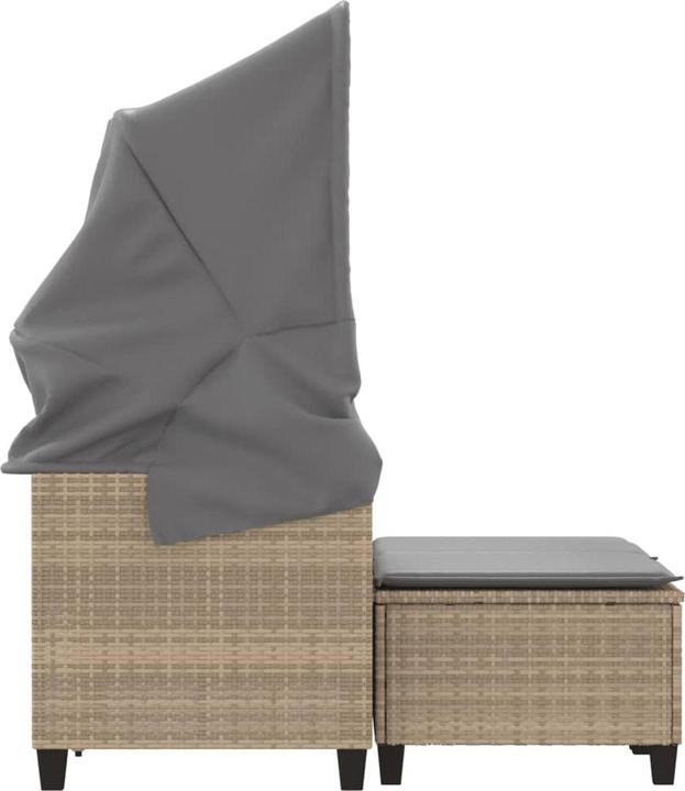 Actual product image VidaXL 2-seater garden sofa with roof and stools