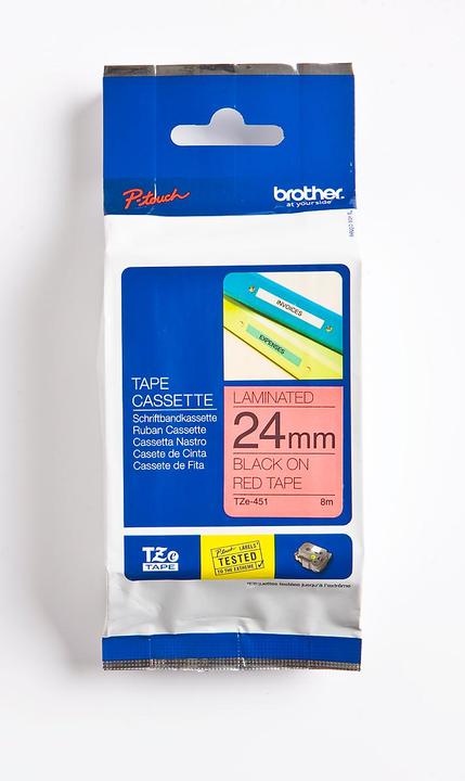 Produktbild Brother Tze-451 (2.40 cm, Schwarz, Rot)