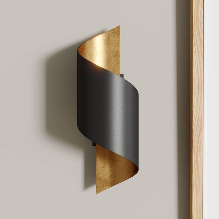 Image du produit Lindby Applique murale en métal Desirio, noir et or (330 lm, G9)