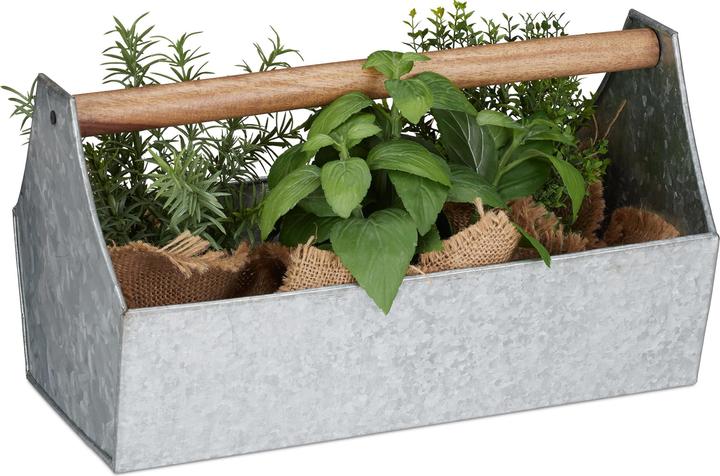 Actual product image Relaxdays Zinc Box With Handle (36 cm)