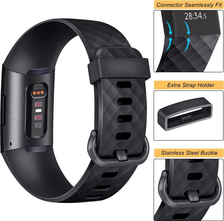 Produktbild PhoneLook Sportliches Silikon Armband Grösse S (Gummi / Silikon, 4, Charge 3)