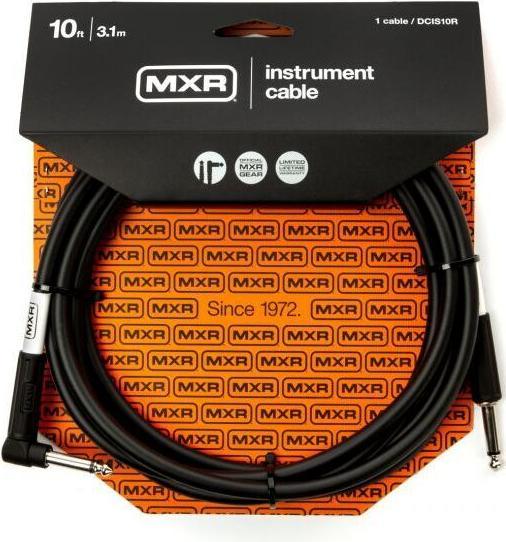 Mxr Standaard instrumentkabel met haakse stekker, 3m, zwart (3 m)