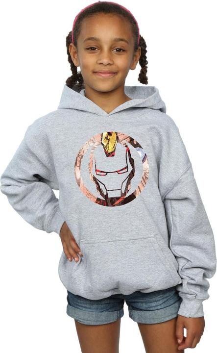 Produktbild Iron Man Montage Symbol Kapuzenpullover Mädchen (140, 146)