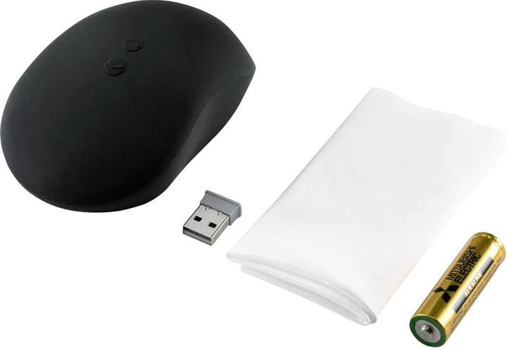Actual product image Renkforce Wireless mouse for industry laboratory and medicine IP53 splash-proof antimicrobial EN60601 Black (Wireless)