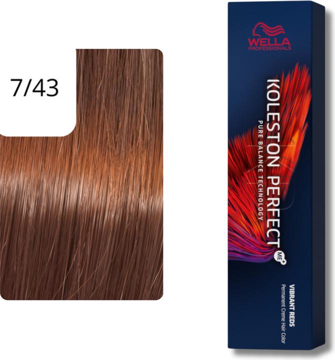 Actual product image Wella Koleston Perfect Me+ (7/43 medium blonde red-gold)
