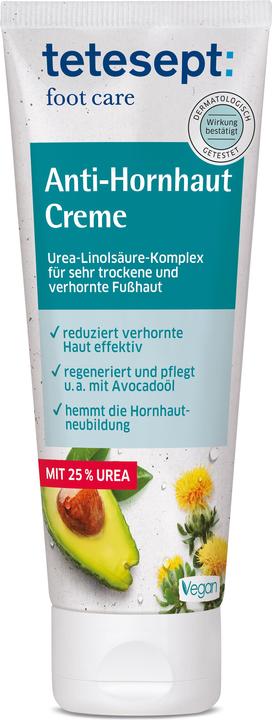 Produktbild Tetesept Fusscrème Anti-Hornhaut 75 ml (Fusscrème & Fussgel, 75 ml)