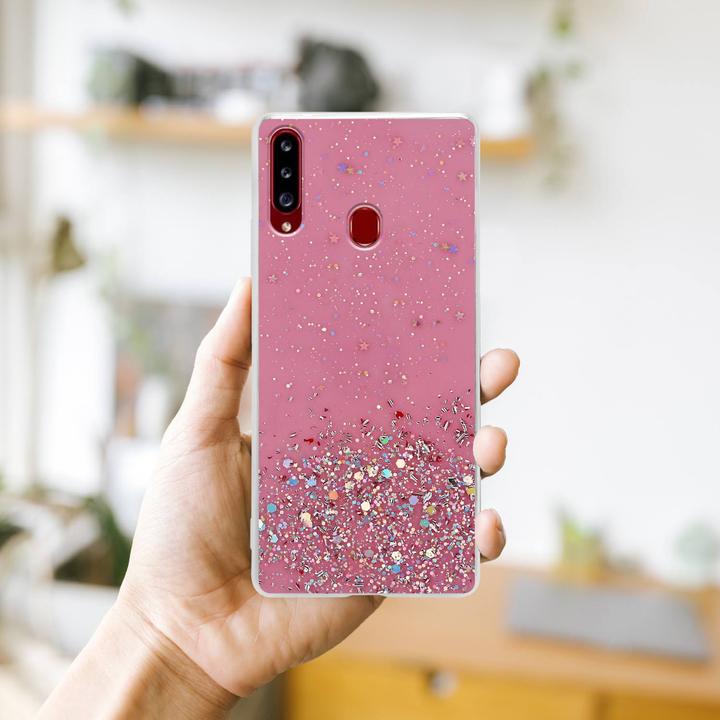 Actual product image Cadorabo TPU cover sparkling glitter (Samsung Galaxy A20s)