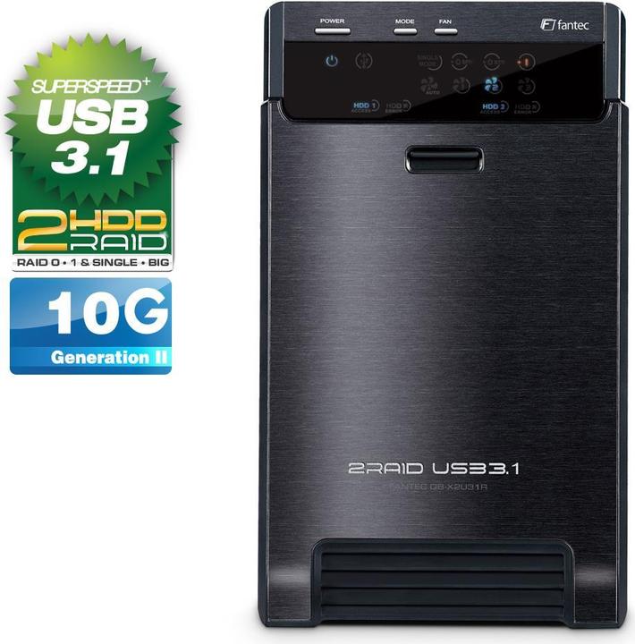 Actual product image Fantec QB-X2U31z 2 x 3.5 SATA Raid HDD USB 3.1 (3.5")